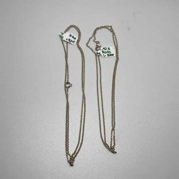 24 1/2" 1.5mm Silver Rolo Necklace - Picture 3 of 11